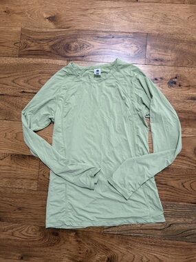 Senita Athletics Women's Long Sleeve Crew Neck Top - Lime Green